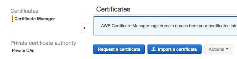 manage certificates